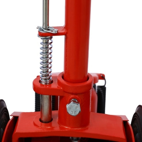 22 Ton Hydraulic Floor Jack Air-Operated Axle Bottle Jack With  4  Extension Saddle Set Built-in Wheels, Red
