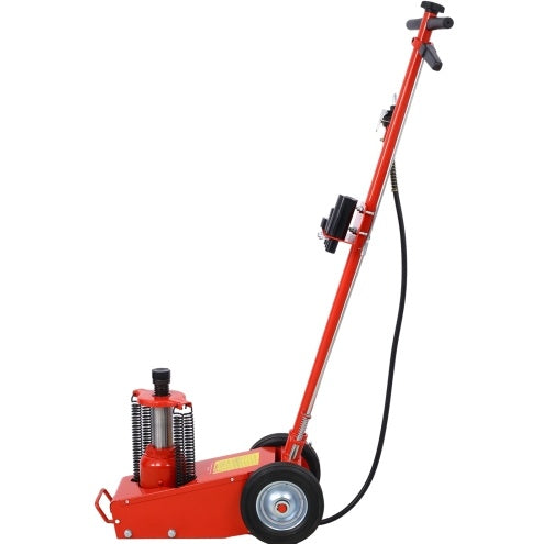 22 Ton Hydraulic Floor Jack Air-Operated Axle Bottle Jack With  4  Extension Saddle Set Built-in Wheels, Red