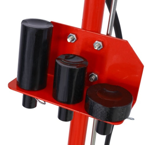 22 Ton Hydraulic Floor Jack Air-Operated Axle Bottle Jack With  4  Extension Saddle Set Built-in Wheels, Red