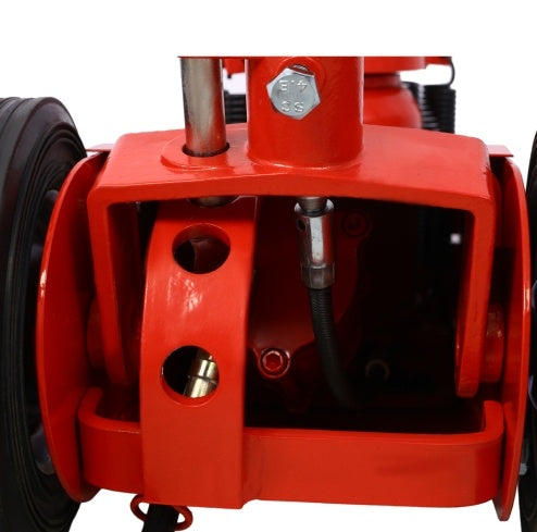 22 Ton Hydraulic Floor Jack Air-Operated Axle Bottle Jack With  4  Extension Saddle Set Built-in Wheels, Red